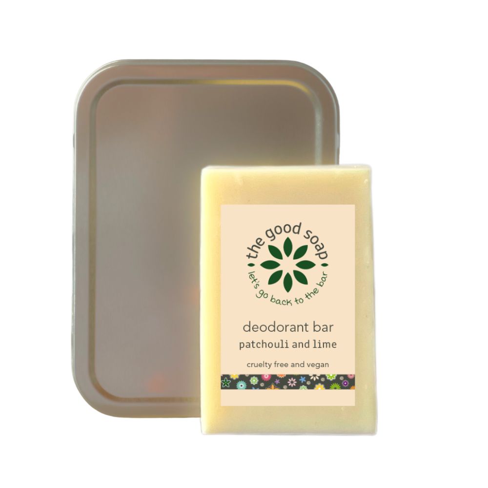 Natural Deodorant Bar with Patchouli and Lime
