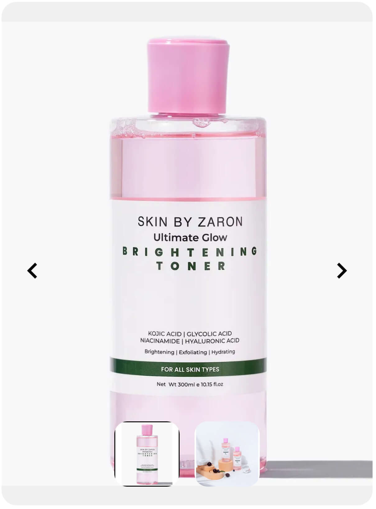 Skin by Zaron Ultimate Glow Brightening Toner -300ml