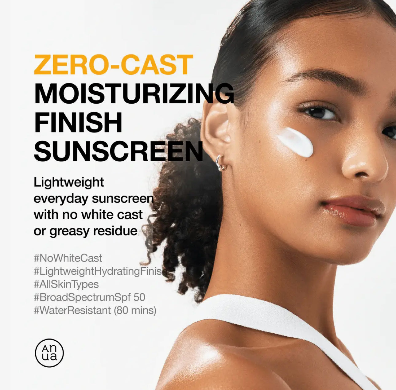 Anua Zero-Cast Sunscreen SPF50 -50ml