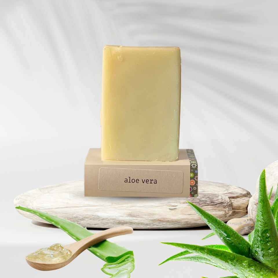 Aloe Vera Bar - Gentle Soap and Solid Shampoo for Sensitive Skin