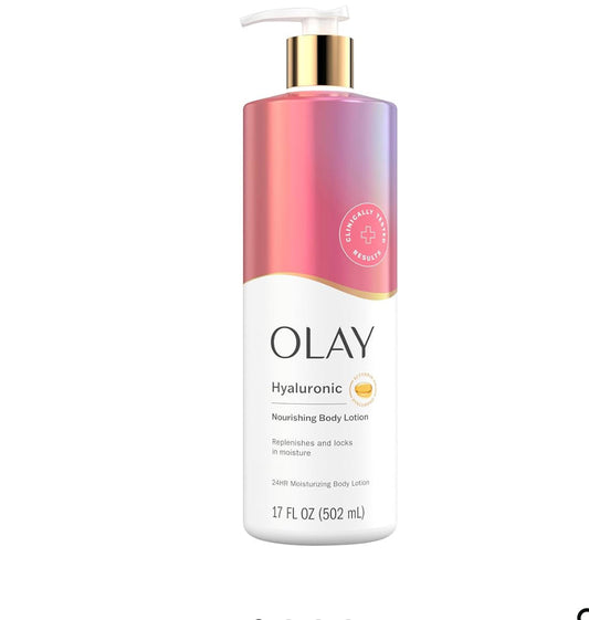 Olay Nourishing & Hydrating Body Lotion for Women with Hyaluronic Acid,17 fl oz / 502ml