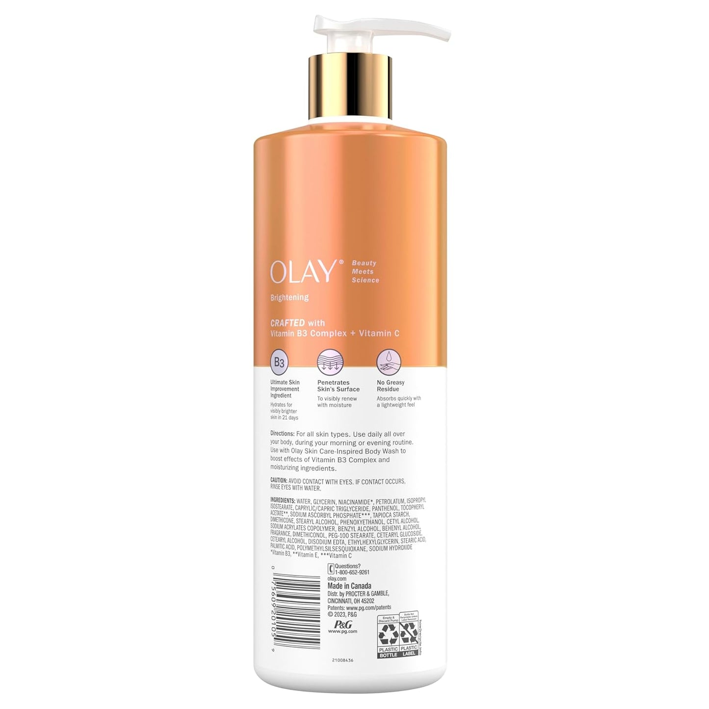 Olay Vitamin C Brightening Body Lotion with Vitamin B3 Complex
