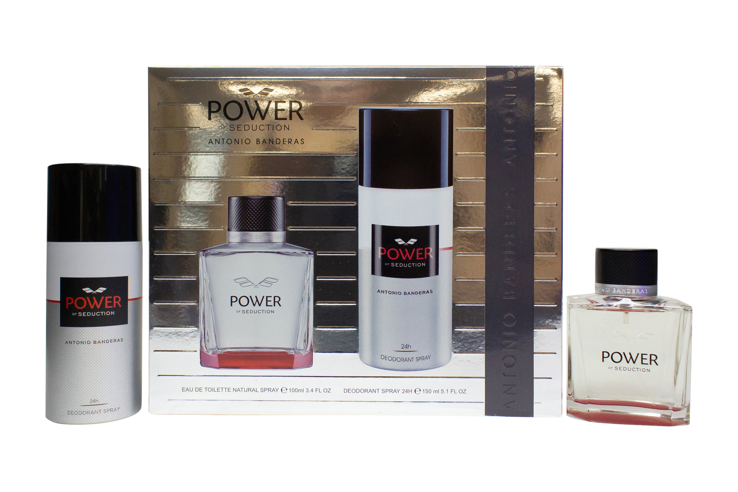 Antonio Banderas Power of Seduction Gift Set 100ml EDT + 150ml Deodorant Spray